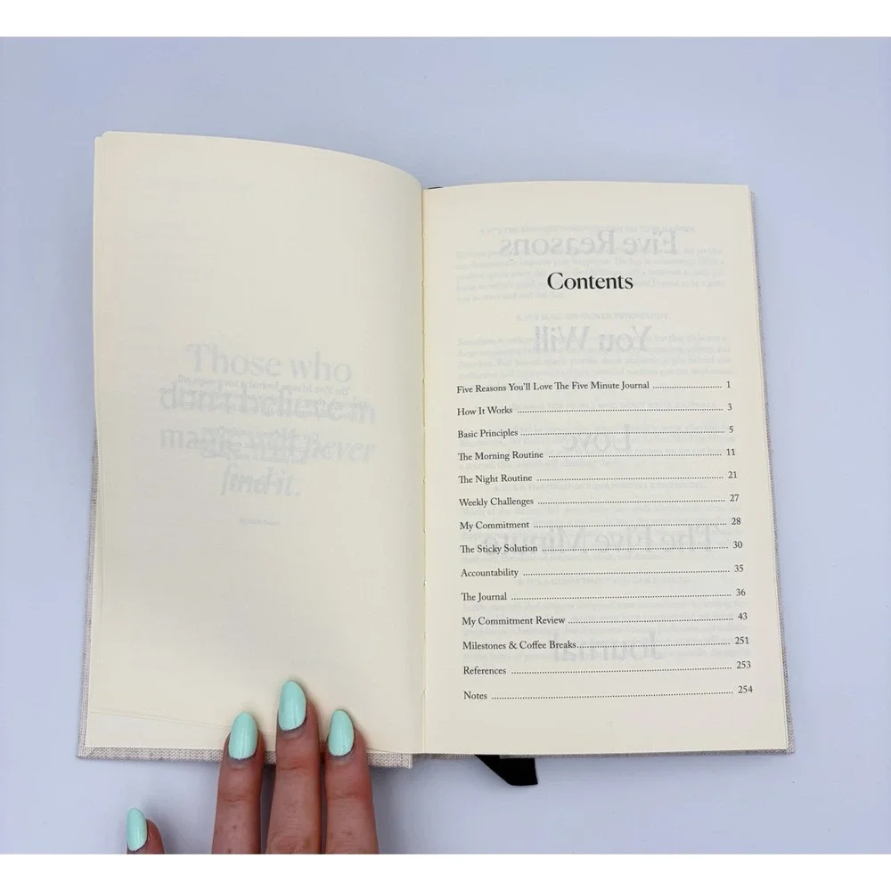 The Five Minute Journal Intelligent Change Original Linen Gratitude Undated New
